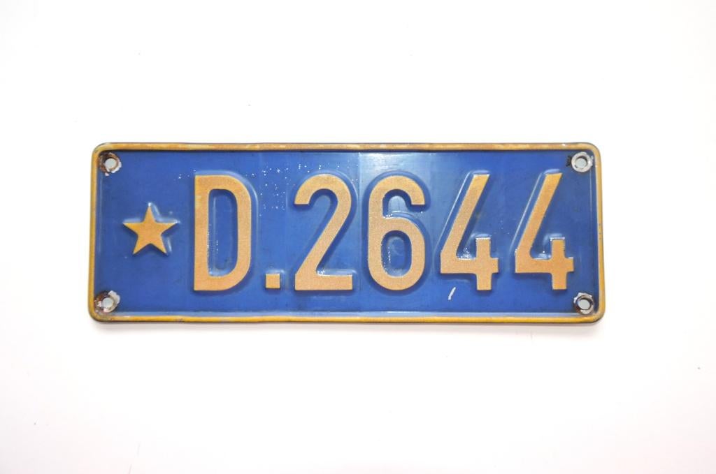 1950-1960 BELGISCH CONGO Kentekenplaat auto, Verzamelen, Militaria | Algemeen, Rijkswacht, Ophalen of Verzenden