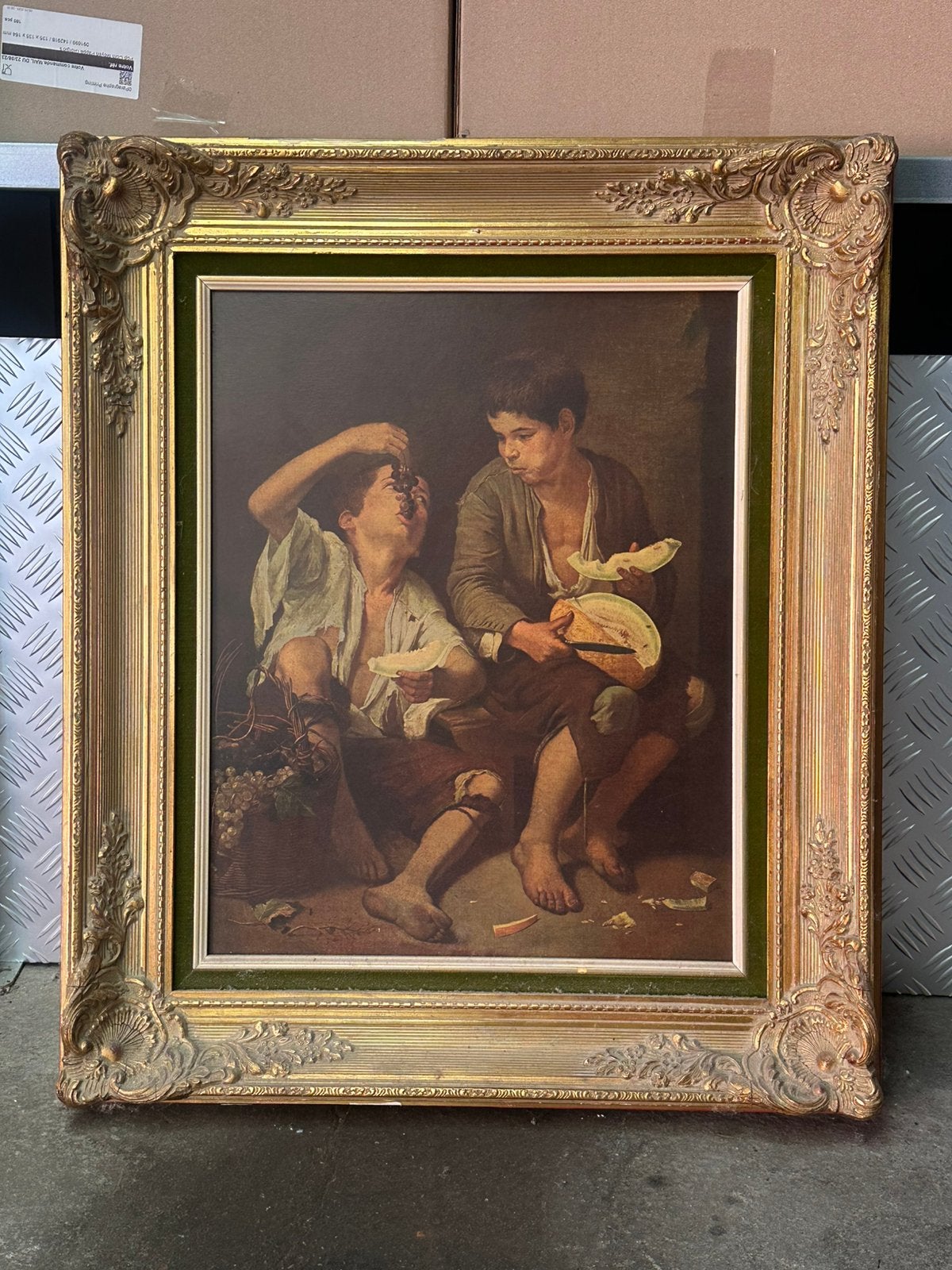 Mooie antieke kader en schilderij, Enlèvement
