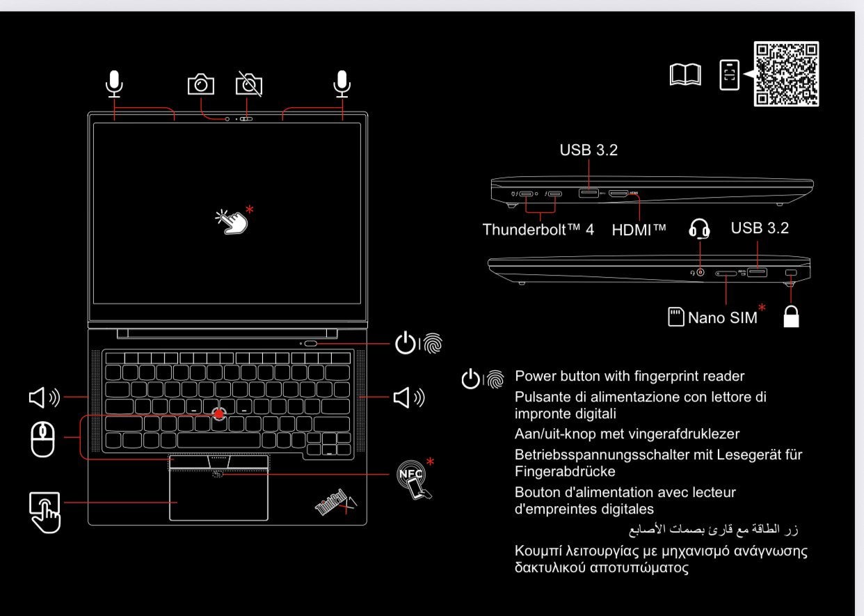 Lenovo X1 Carbon G9 (Ultrabook) AZERTY backlit keyboard, Informatique & Logiciels, Ordinateurs portables Windows, Enlèvement ou Envoi