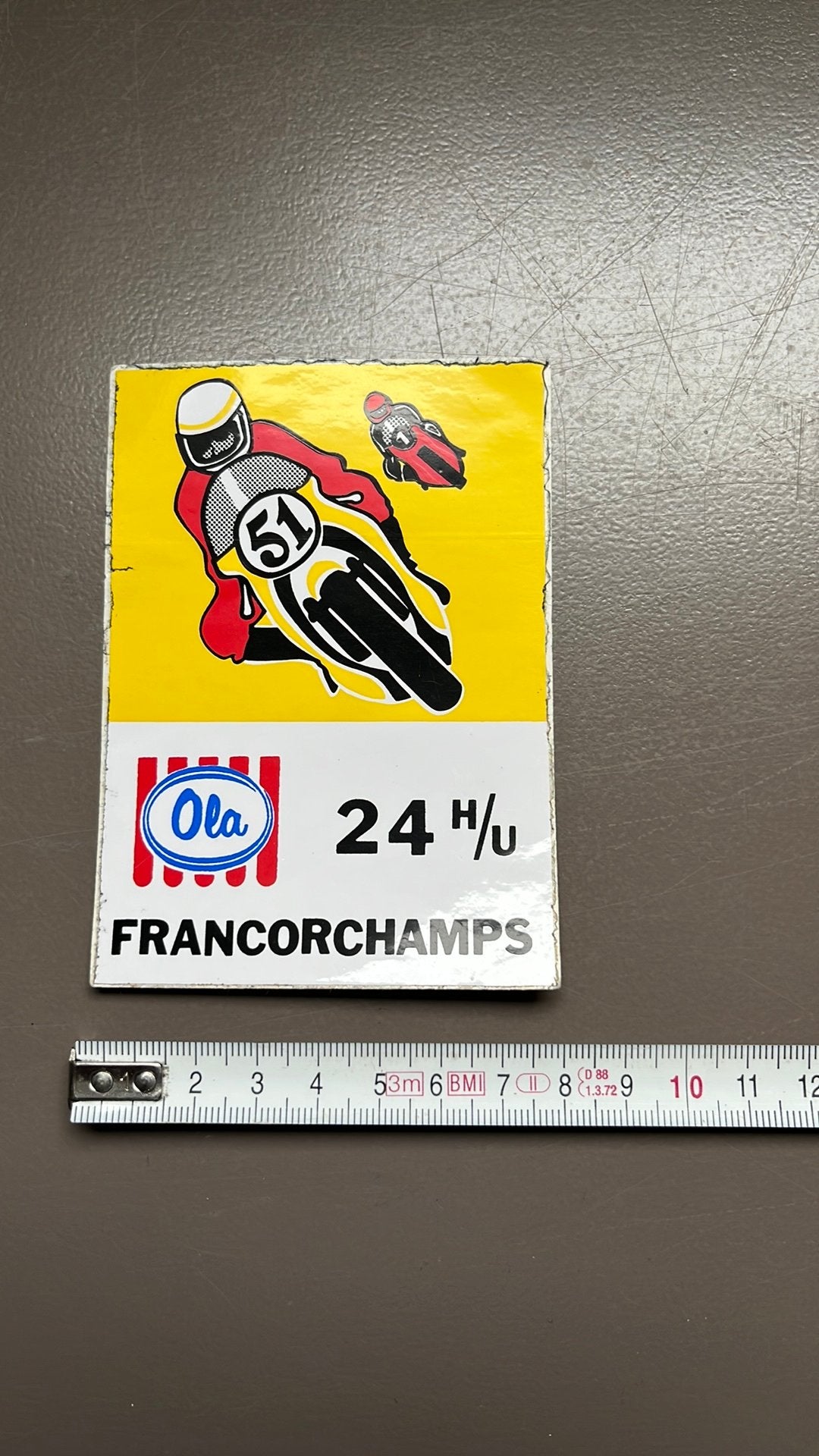 Sticker motoren Francorchamps, Ophalen of Verzenden, Zo goed als nieuw