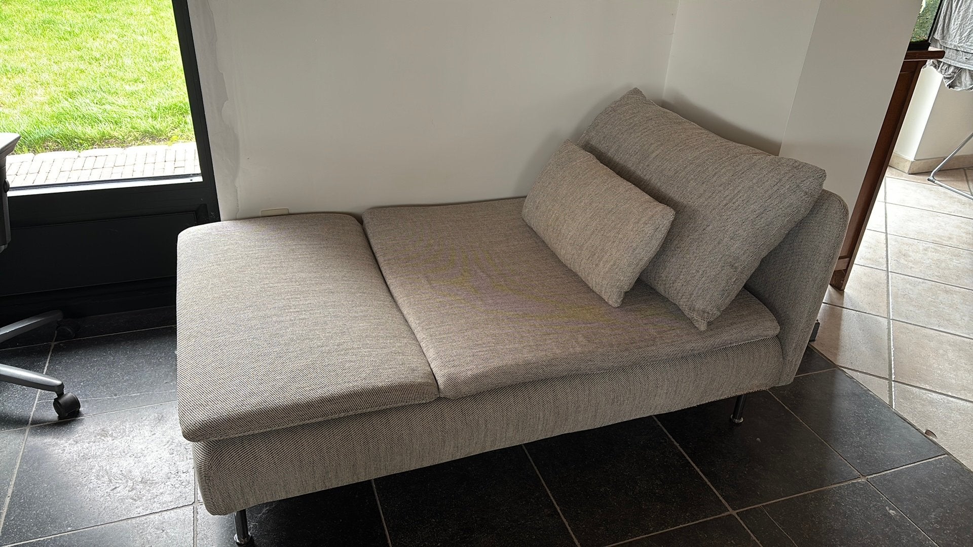 grijze Ikea zetel  SÖDERHAMN, Ophalen, Gebruikt, Eenpersoons, Minder dan 150 cm