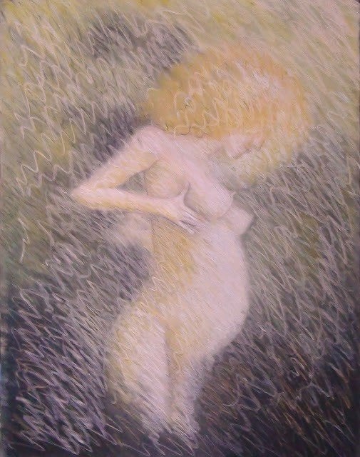 Pastel "Woman", de Yann Massence, Portrait ou Personnes, Encadré, Enlèvement, Autres styles