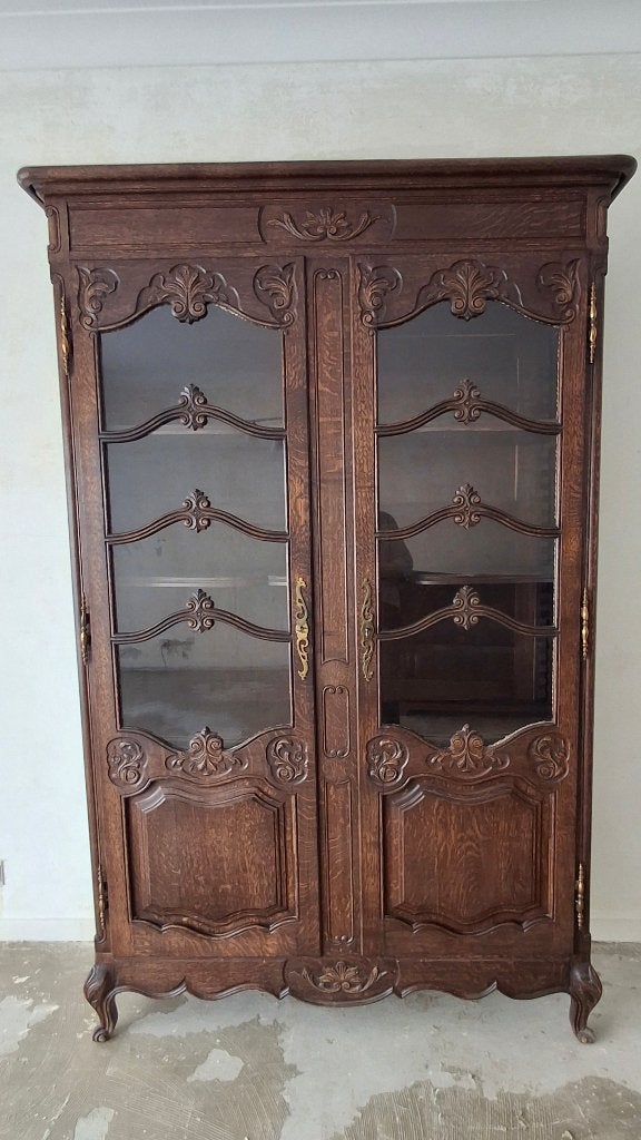 Bibliothèque à vendre, 25 à 50 cm, Avec porte(s), Ancien, style liégeois, Comme neuf