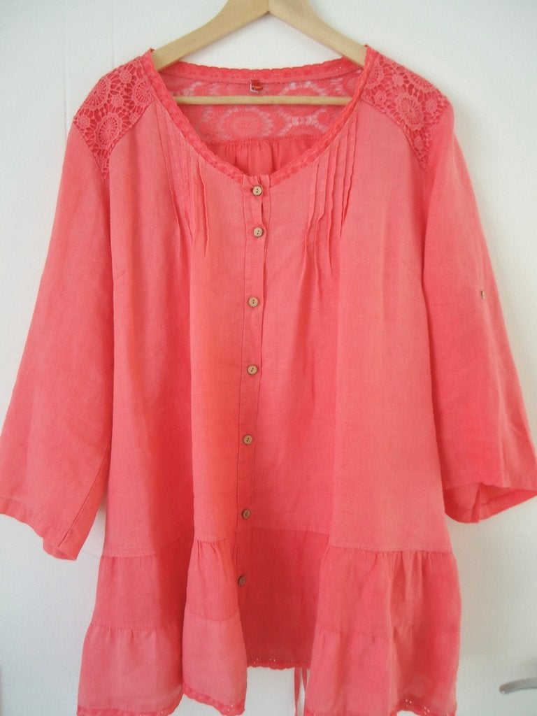 Koraalkleurige blouse Paprika, Kleding | Dames, Paprika, Ophalen of Verzenden, Gedragen, Maat 46/48 (XL) of groter