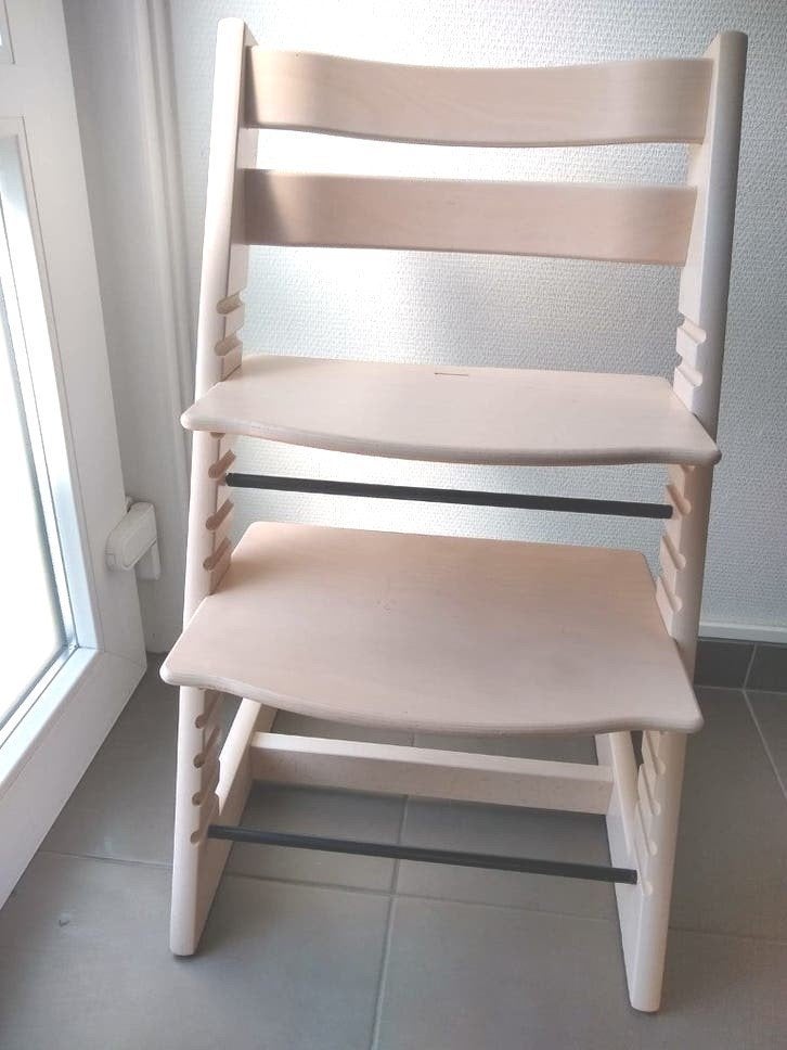 Stokke Trip Trap stoel naturelkleur beukenhout, Kinderen en Baby's, Ophalen, Zo goed als nieuw, Meegroeistoel, Aanschuifbaar