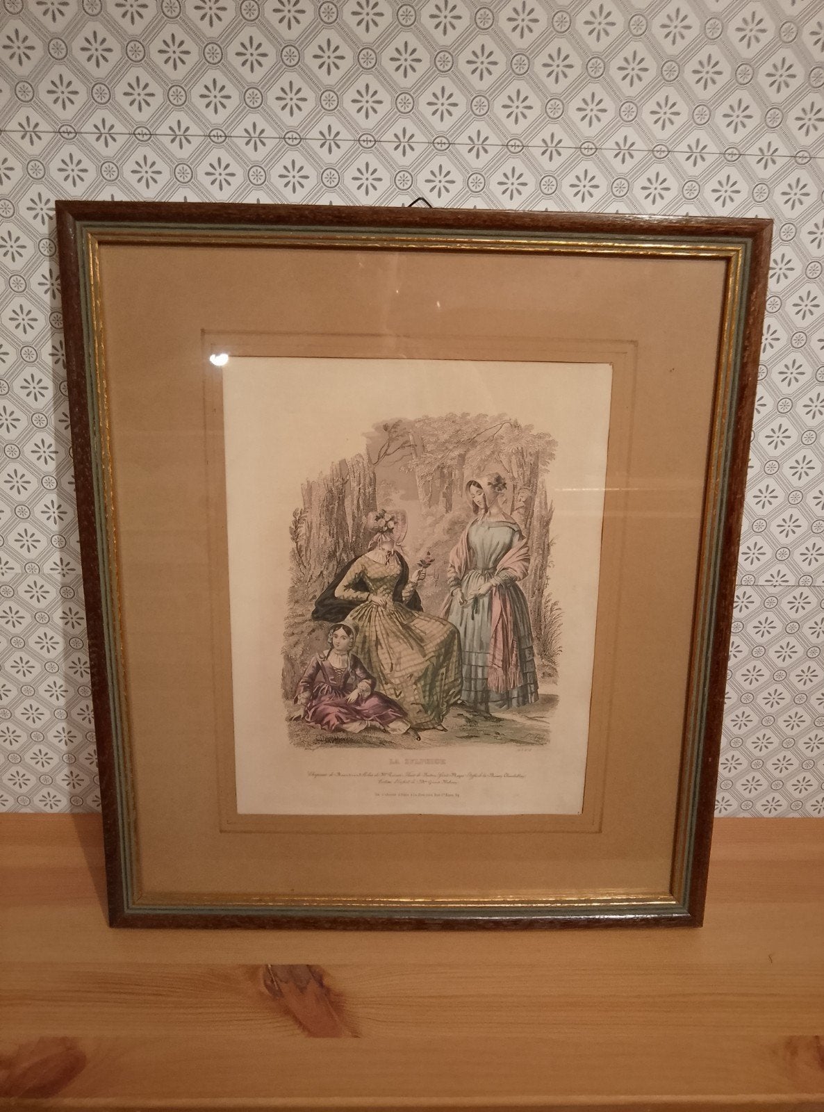 oude kader met prent, Antiek en Kunst, Ophalen