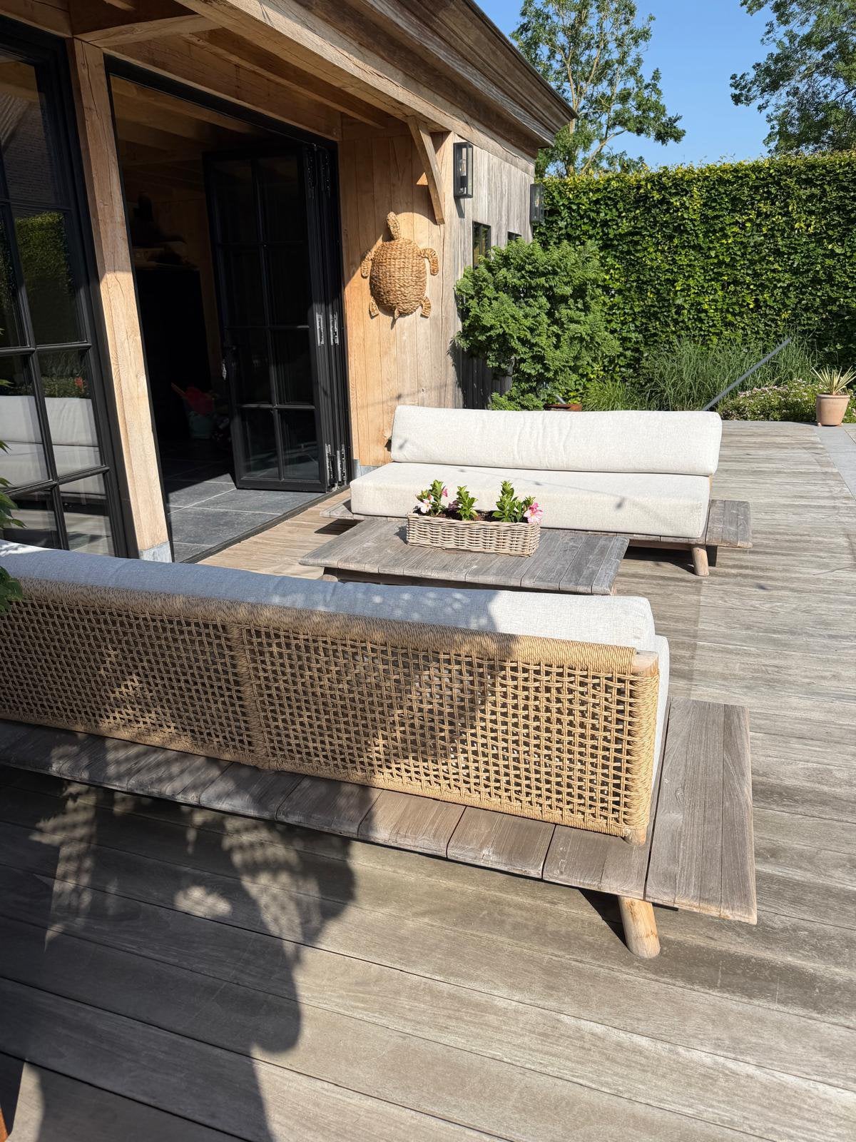 Tuinset Ibiza Stijl, Ophalen, Gebruikt, 6 zitplaatsen, Teakhout