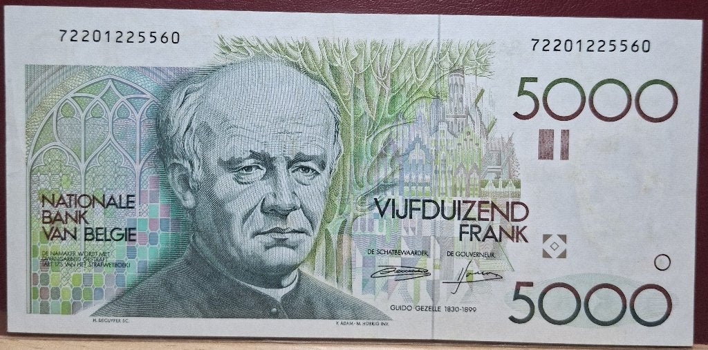 5.000 Frank - Guido Gezelle - Prachtig !, Ophalen of Verzenden, Los biljet