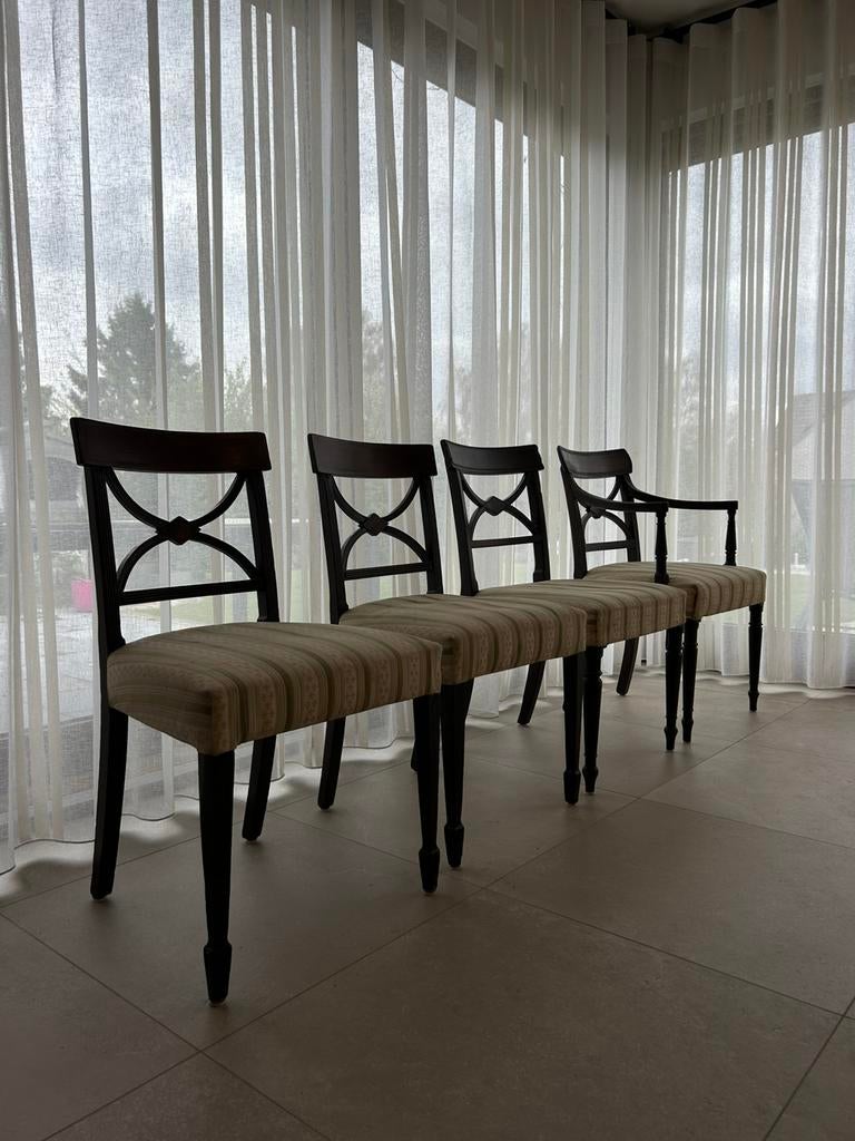 Lot de 4 chaises en bois massif – style classique / Regency, Maison & Meubles, Autres couleurs, Enlèvement, Utilisé, Bois