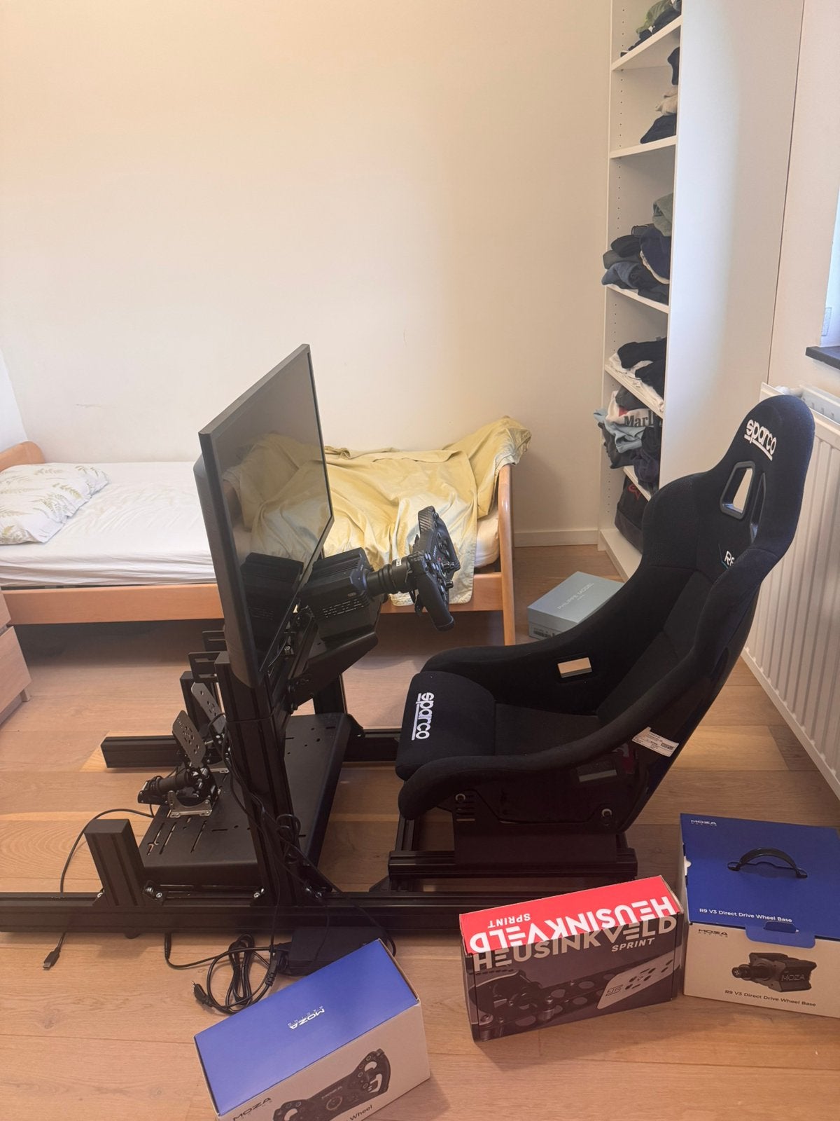 ️ Complete Sim Racing Setup – MOZA R9 + KS + Heusinkveld, Moza, Ophalen, Zo goed als nieuw