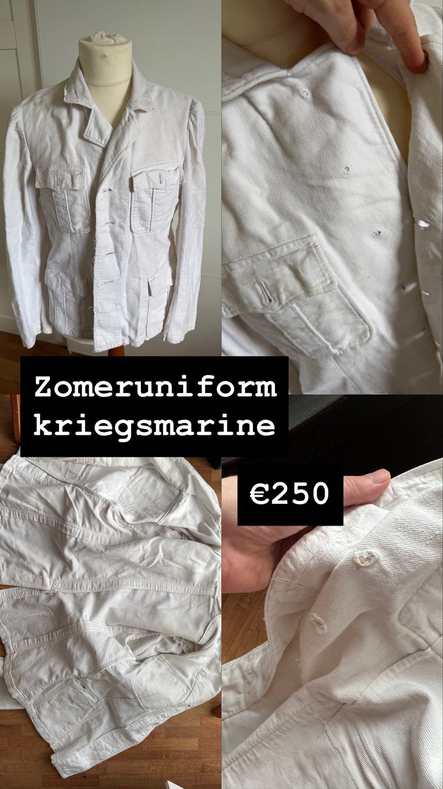 Uniforme d'été de la Kriegsmarine WW2 allemand, Collections, Objets militaires | Seconde Guerre mondiale, Enlèvement, Marine
