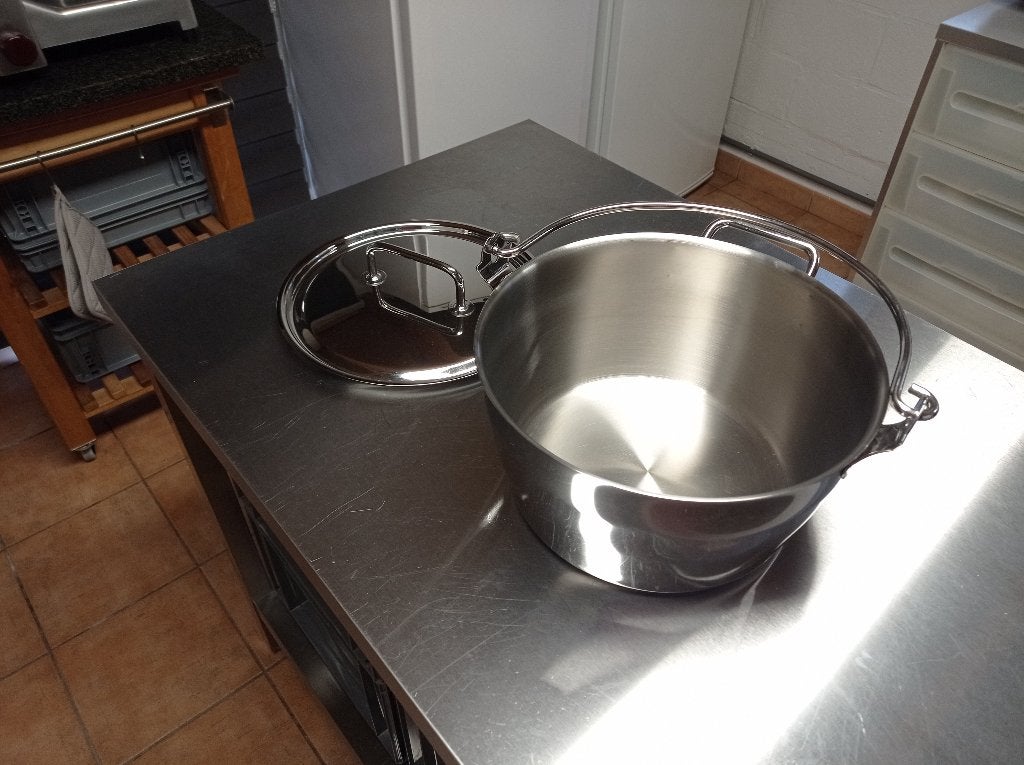 Marmite à confitures et crustacés 30 cm / 10 l - DEMEYERE, Maison & Meubles, Inox, Demeyere, Comme neuf, Enlèvement