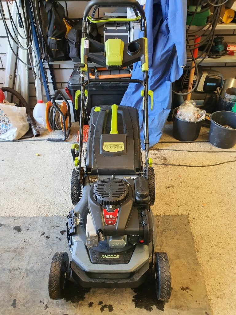 Rhodos nieuw grasmaaier benzine CM46S 139cc HW 3-in-1, Ophalen, Cirkelmaaier, Rhodos, Nieuw