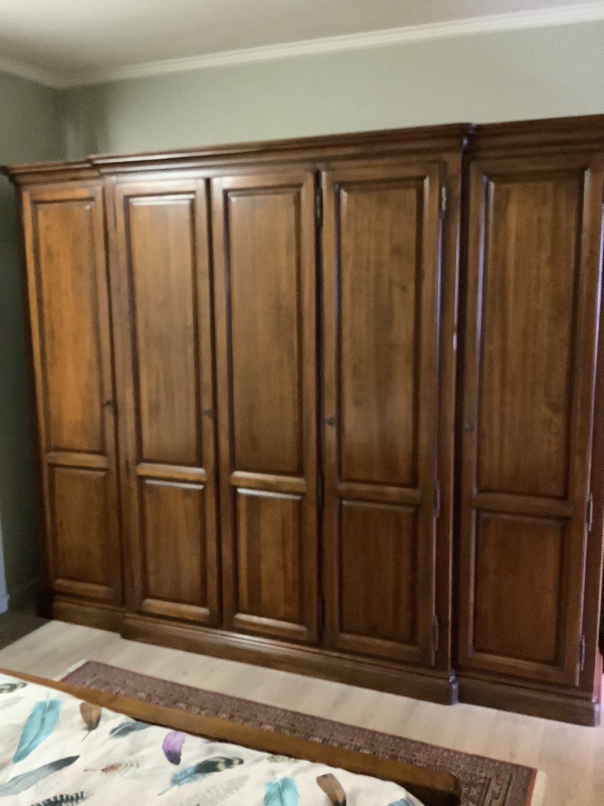 complete slaapkamer in bruin hout, Ophalen, Gebruikt
