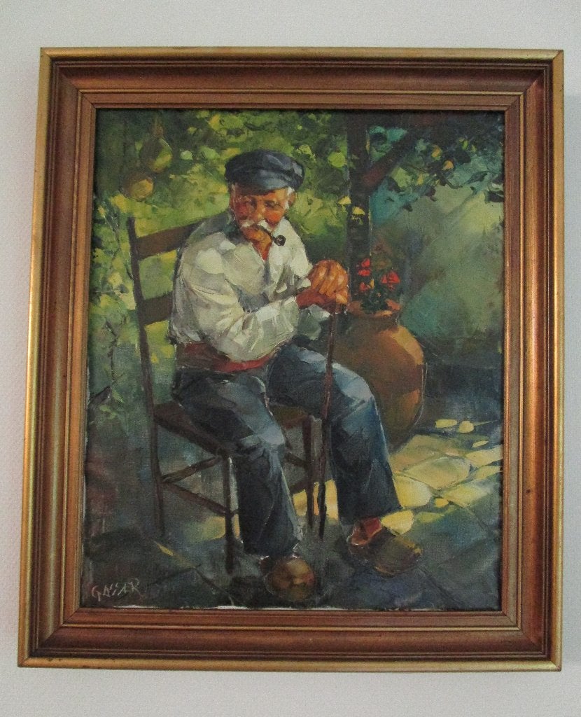 Schilderij Gasser, Enlèvement, Encadré, Portrait ou Personnes, Toile