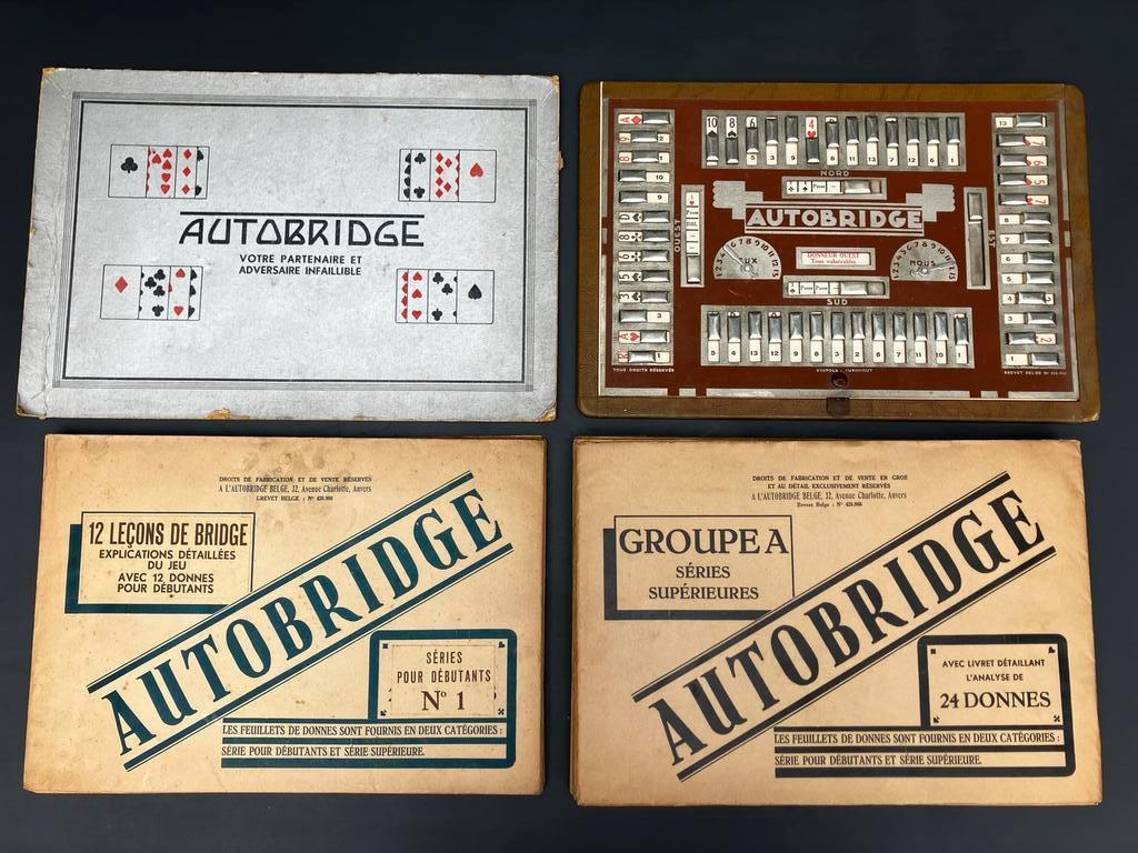 Autobridge Brepols ’40 compteur + 18 pochettes jeu de bridge, Antiek en Kunst, Ophalen