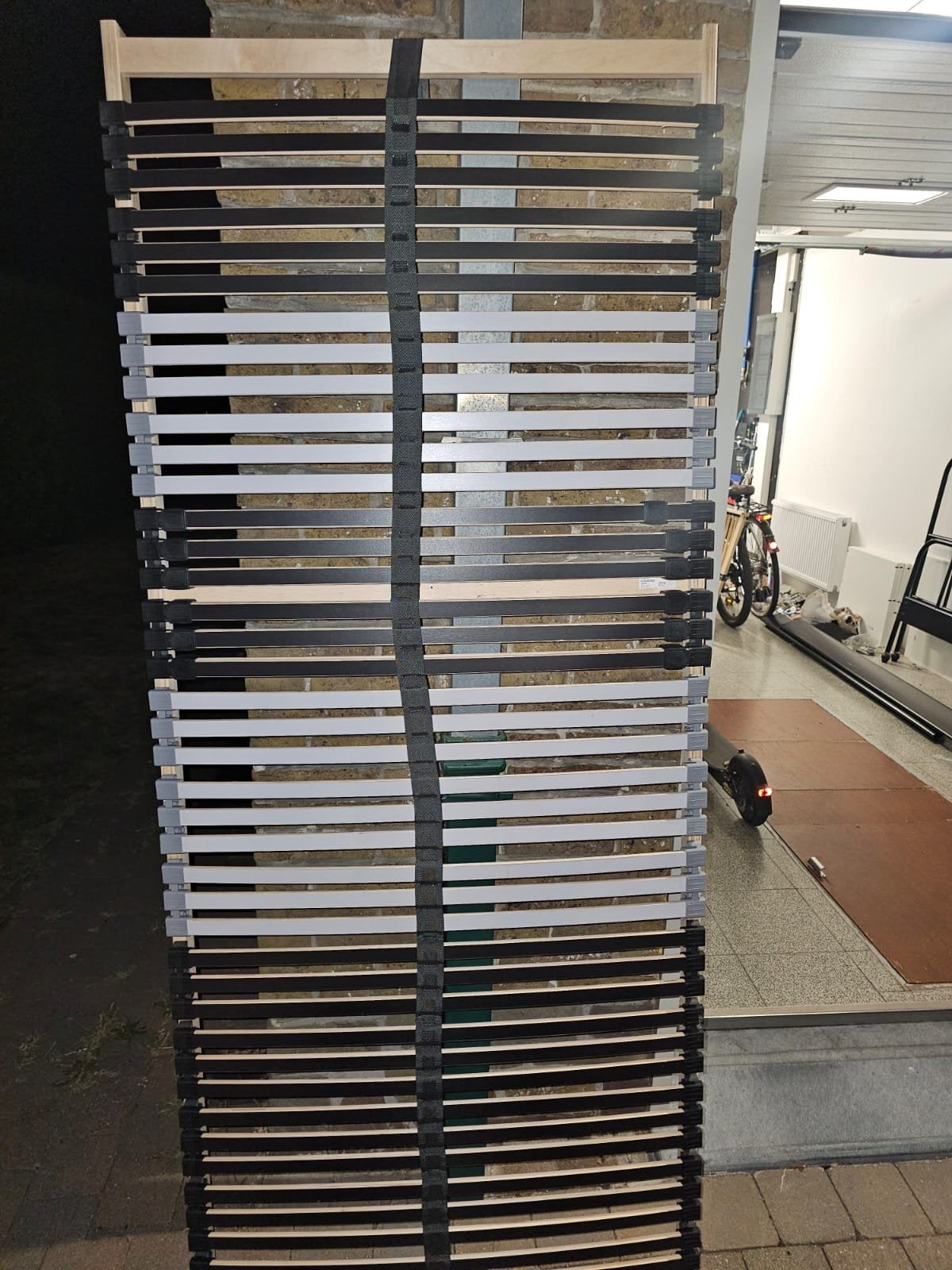 2 persoon bed plus ladenbodem, Ophalen, Zwart, Tweepersoons, 200 cm