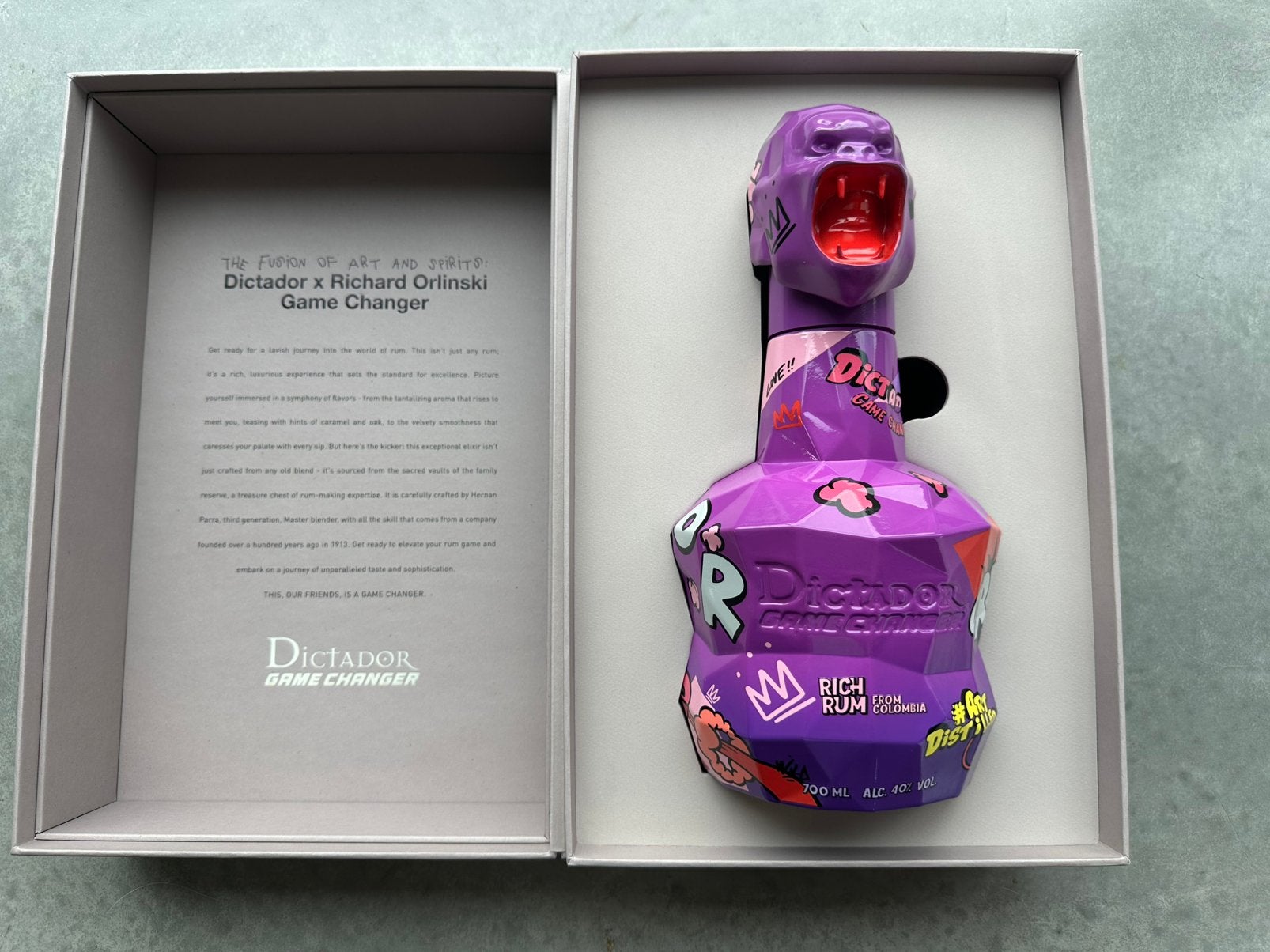 Dictador Game Changer Violet x Richard Orlinski 70 cl (Neuf), Collections, Vins, Enlèvement ou Envoi, Comme neuf