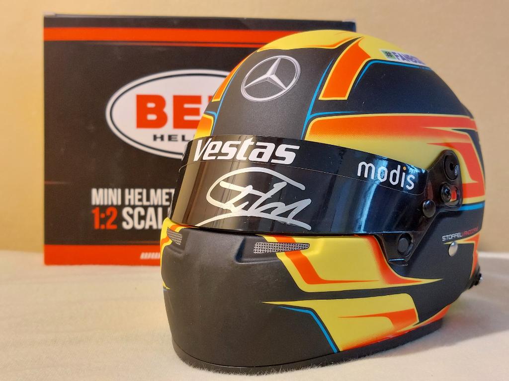 Stoffel Vandoorne Mercedes FE 2021 GESIGNEERDE minihelm 1:2, Verzenden, Nieuw, Formule 1