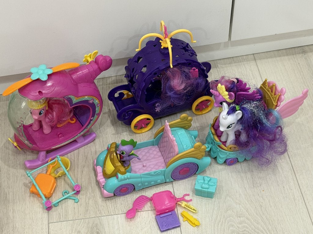 My Little Pony - Lot de véhicules et poneys, Enlèvement ou Envoi, Utilisé