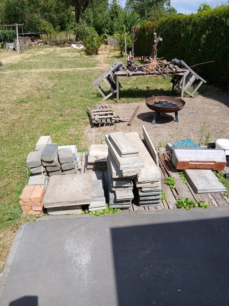 boordstenen, Béton, Enlèvement, Utilisé, 5 à 10 m²