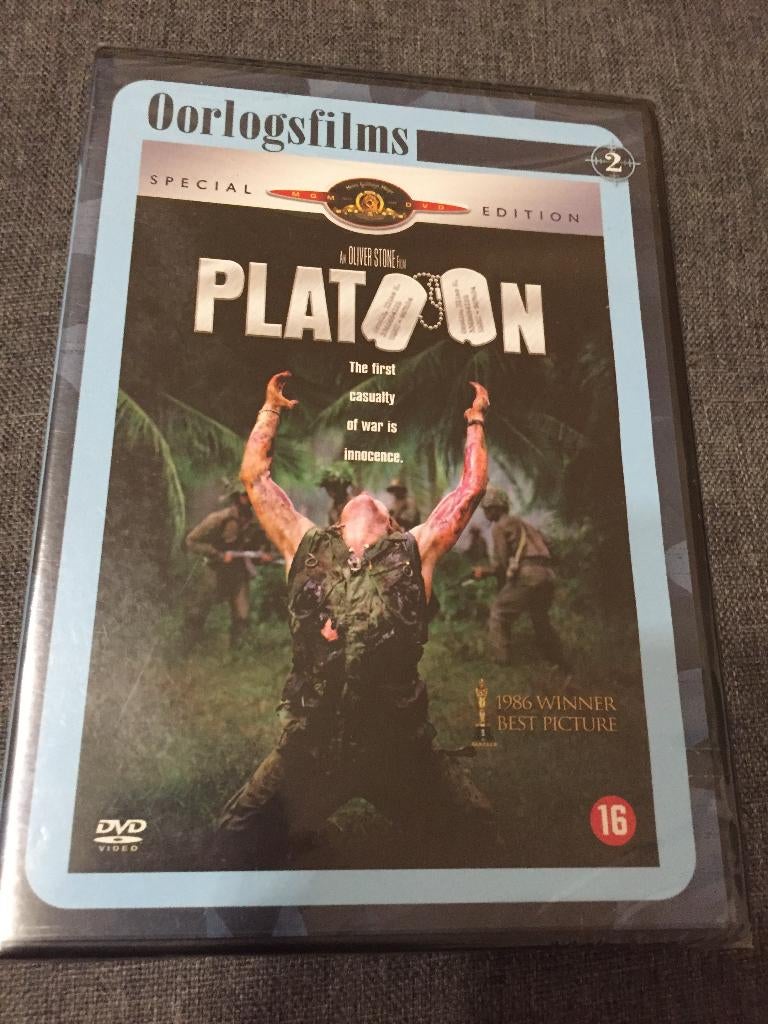 Dvd oorlog film nieuw Platoon, Vanaf 16 jaar, Ophalen of Verzenden, Nieuw in verpakking, Oorlog