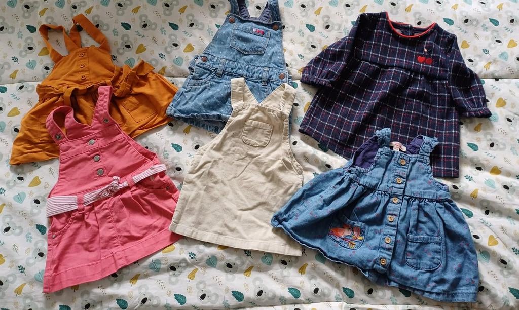 A vendre lot bb fille de 3 à 9 mois 69 pièces, Enlèvement