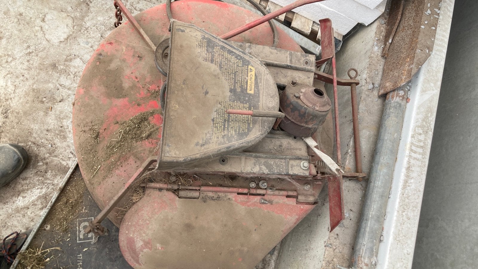 Maaidek snapper zitmaaier, Ophalen, Gebruikt, Benzine-grasmaaier