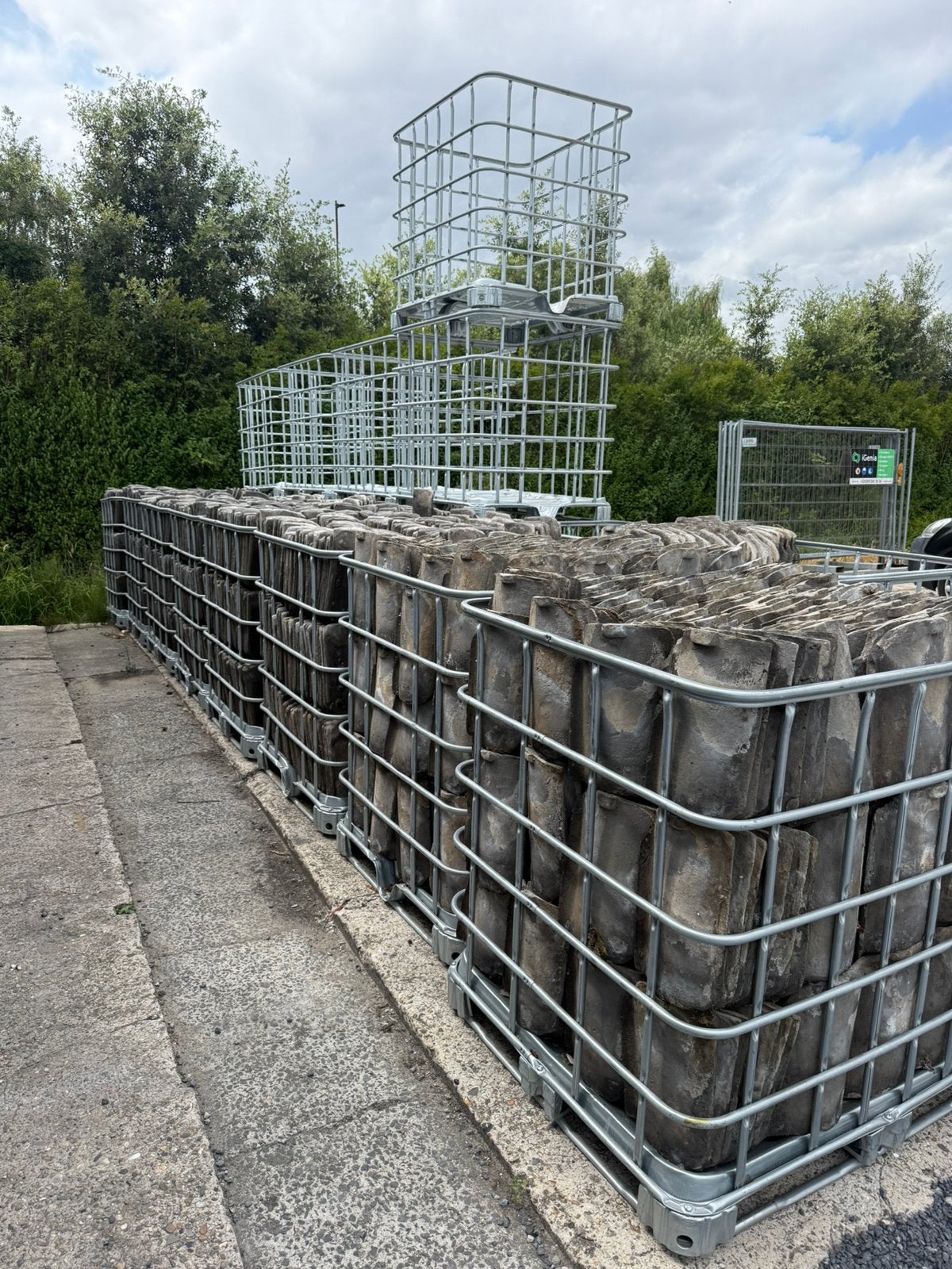 Boomse pannen blauw, Doe-het-zelf en Bouw, Dakpannen en Dakbedekking, Ophalen, Gebruikt, Steen of Klei, Blauw