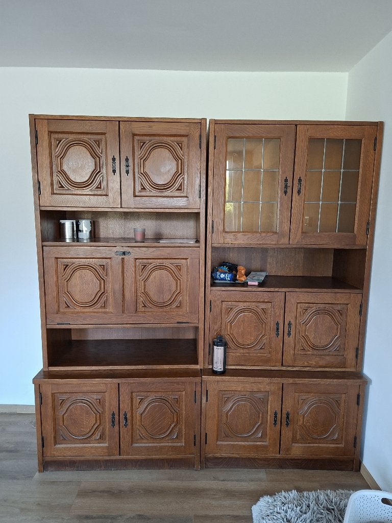 Massieve wandkastenset in vintage stijl – veel opbergruimte, Enlèvement