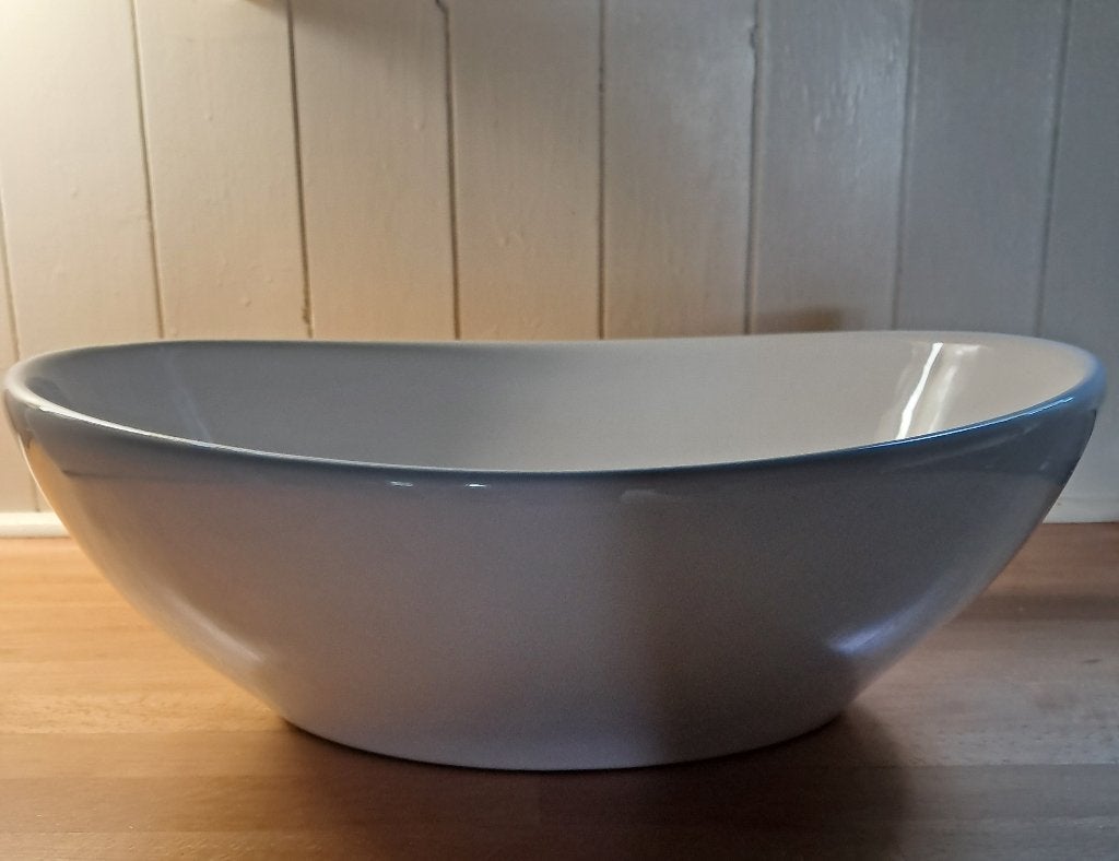 opzet lavabo porselein, Ophalen, Zo goed als nieuw, Steen, Wastafel