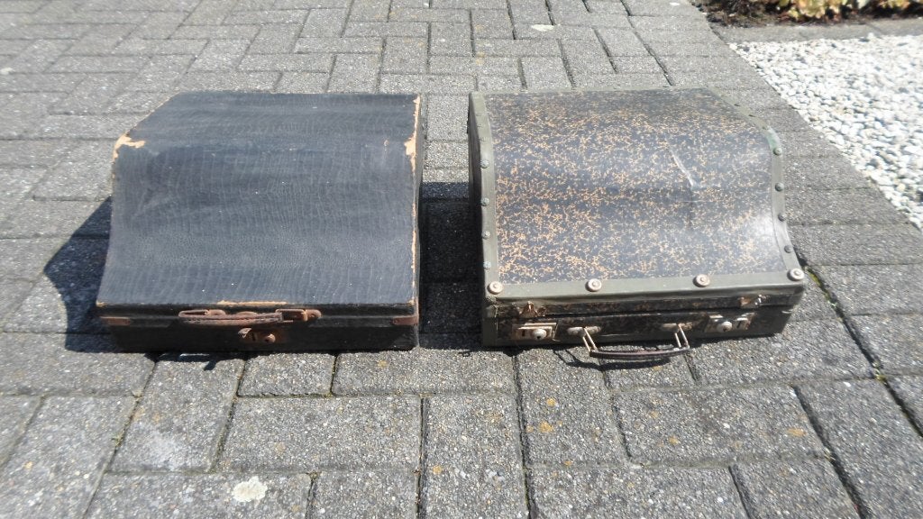 2 oude accordeon koffers, Ophalen, Gebruikt