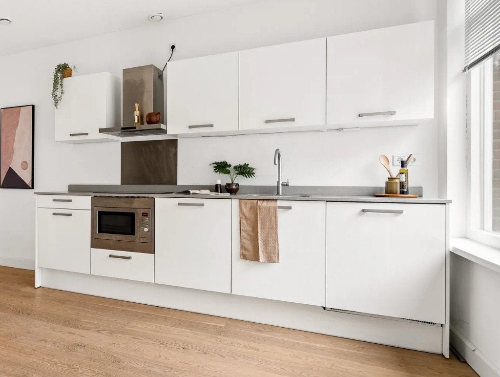 Belle Cuisine équipée, laquée de 2020, démontée, Enlèvement ou Envoi, Brillant ou Laqué, Comme neuf, Cuisine à paroi simple