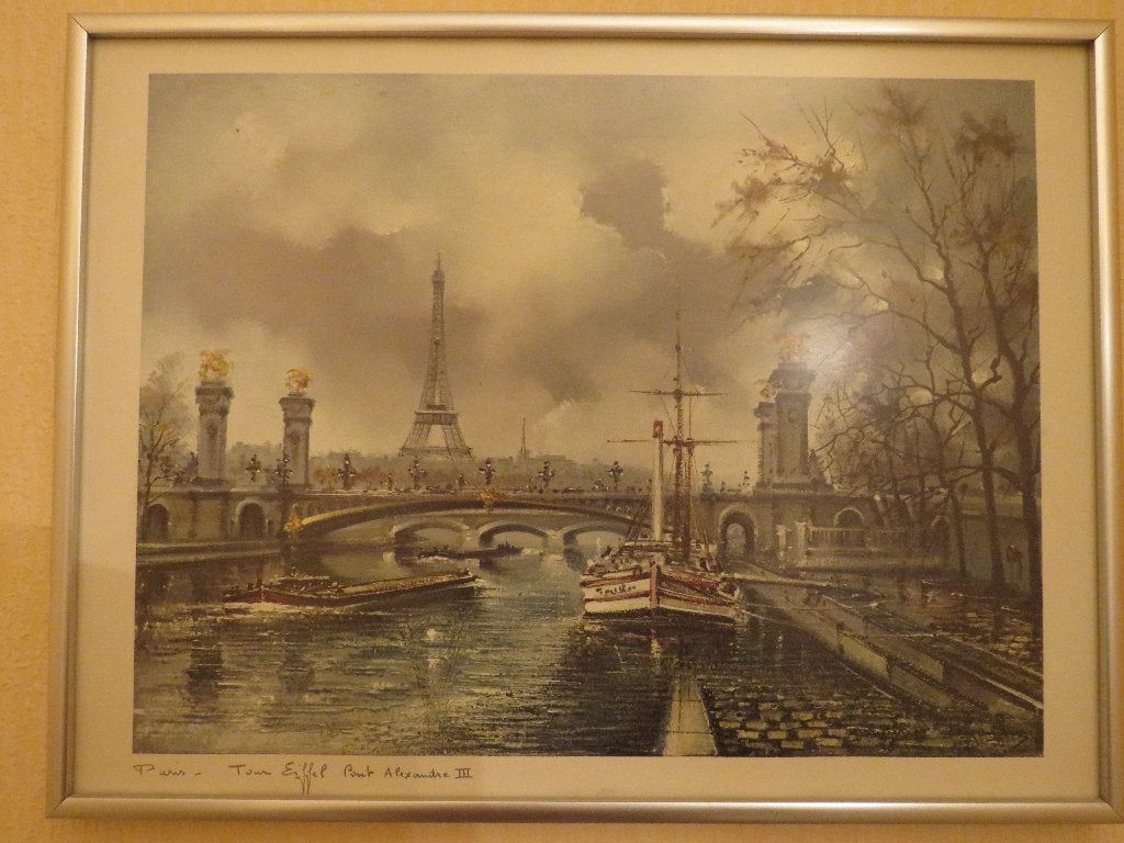 Prent - Parijs - Pont Alexander - Eiffeltoren, Enlèvement