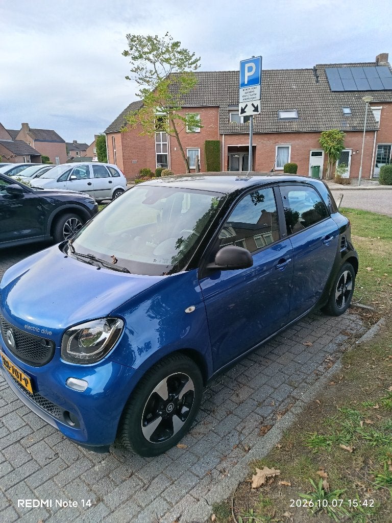 Te Koop mooie elektrische auto Smart Fourfour ED, Autos, Achat, Bleu, 5 portes, 6 cylindres