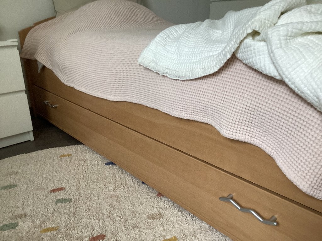 Eenpersoonsbed met schuif, Huis en Inrichting, Ophalen, Gebruikt, 90 cm, Eenpersoons