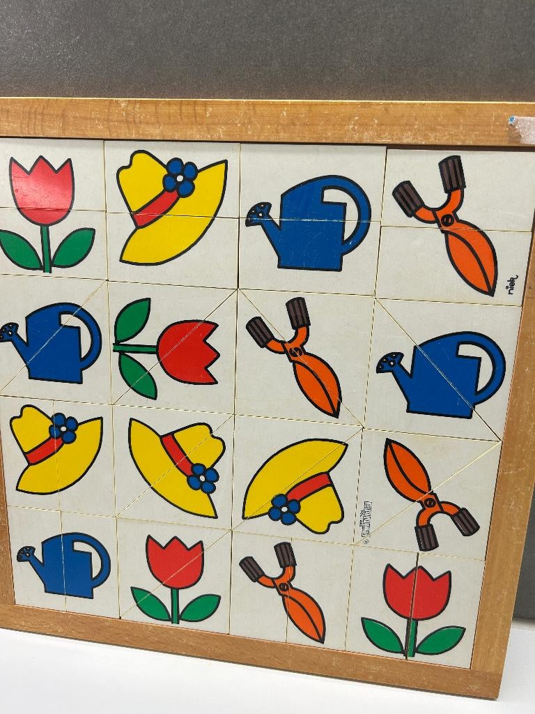 Vintage houten puzzel - Educo, Ophalen, Gebruikt