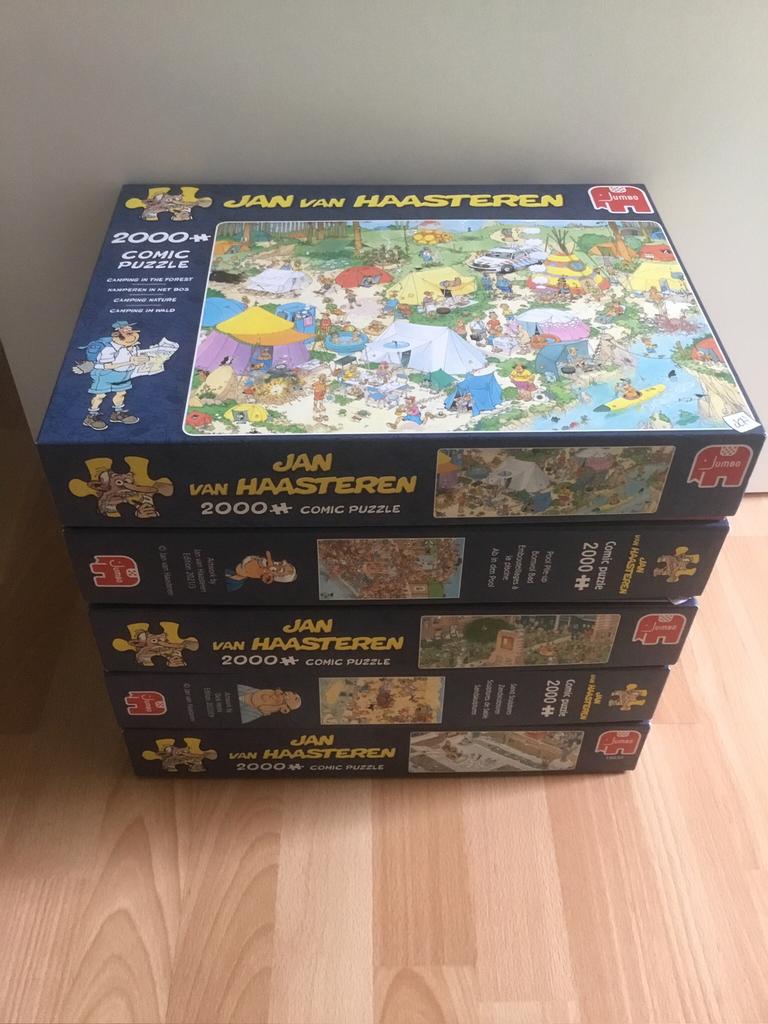 Puzzels Jan Van Haasteren 2000 stukjes, Hobby en Vrije tijd, Ophalen of Verzenden, Meer dan 1500 stukjes, Legpuzzel