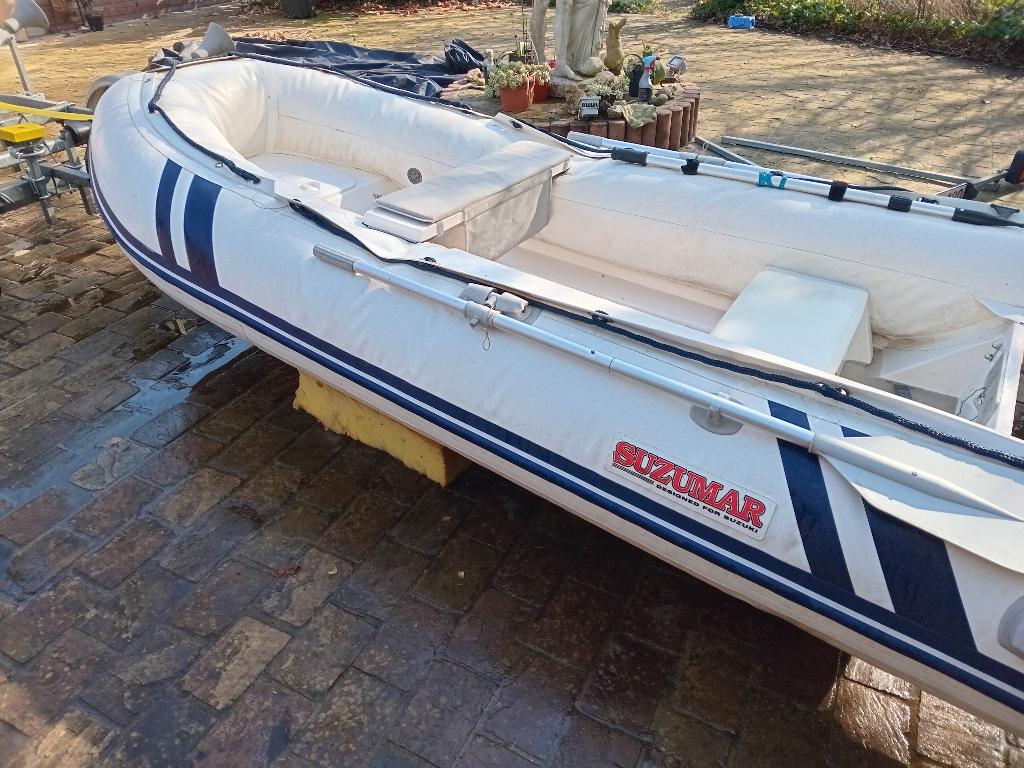 REMORQUE RIB SUZUMAR 3.5+ SUZUKI 9,9 CV ET PEGA, Enlèvement, Comme neuf, Pagaies, Suzumar