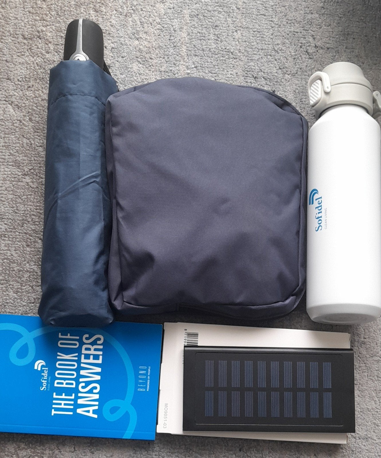 Sofidel Giftset Compleet – Rugzak, Drinkfles, Paraplu, Zonne, Ophalen, Nieuw