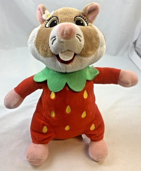 Albert Heijn AH pluche knuffel hamster aardbeienkostuum 2025, Hamster, Zo goed als nieuw, Klein (minder dan 20 cm), Albert Heijn