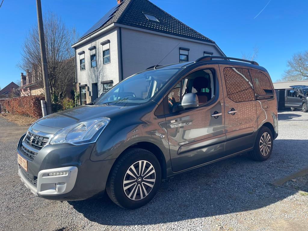 Peugeot Partner Tepee 1.6BlueHDi,Airco,Radar,Cruise,1er prop, Argent ou Gris, Achat, Euro 6, 5 portes