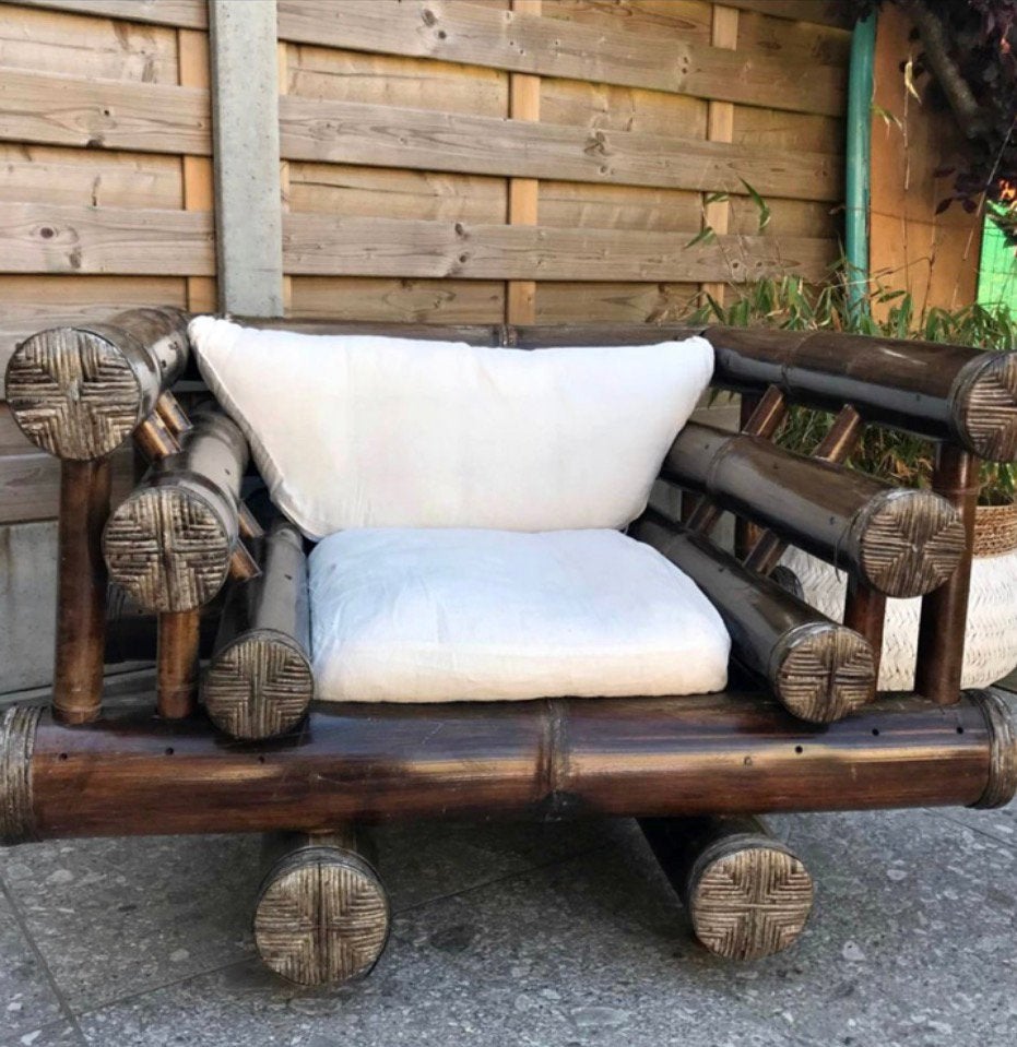 Bamboo midcentury chair, Ophalen