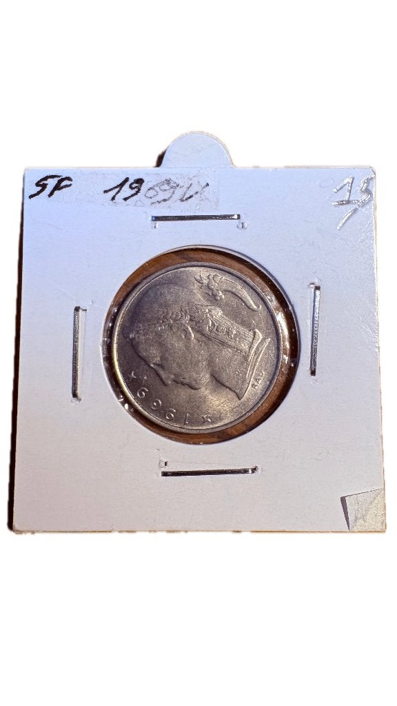 BAUDOUIN I : 5 FRANCS 1969V, Enlèvement ou Envoi