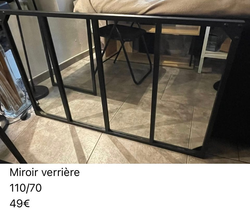 Magnifique, miroir, effet verrière, Maison & Meubles, Enlèvement, Comme neuf