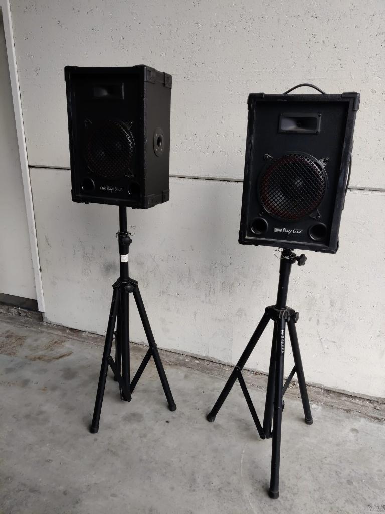 IMG STAGE LINE PAB-10P 250W PA SPEAKERS, Audio, Tv en Foto, Luidsprekerboxen, Ophalen, Gebruikt, 120 watt of meer