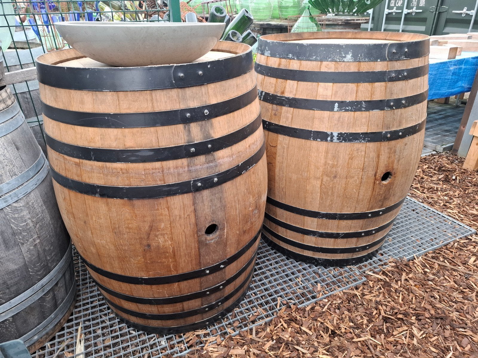Eiken wijntonnen als wateropvang tuinhuis enz! TOPPER, Ophalen, Tuinhuis