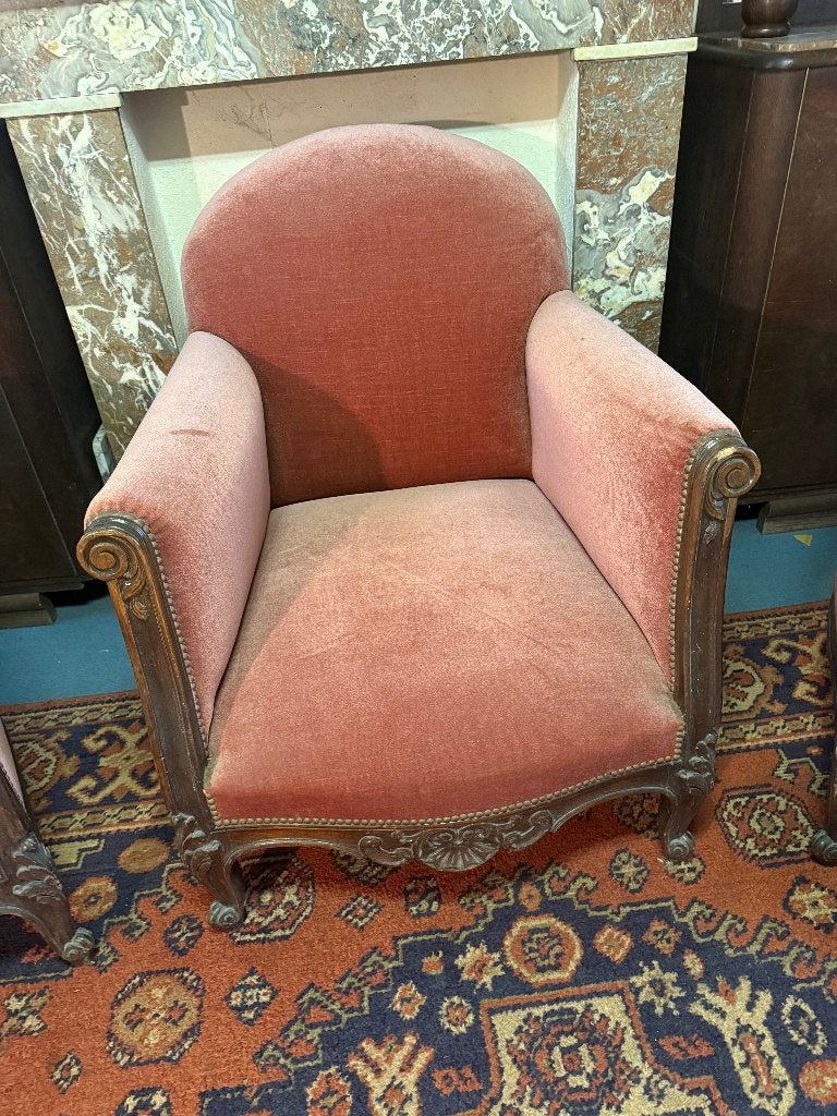 4 delige Salon Louis XV / Rococo revival 1920, Antiek en Kunst, Ophalen