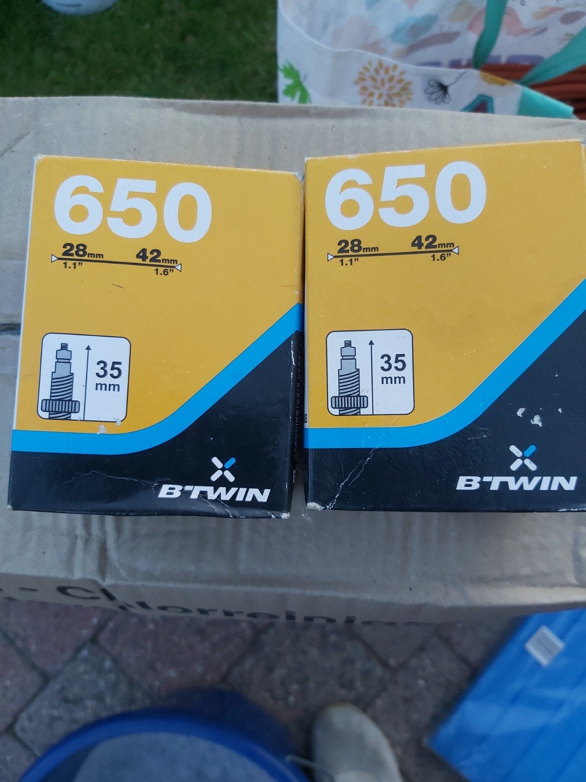 2 binnenbanden maat zie doosje, Fietsen en Brommers, Ophalen