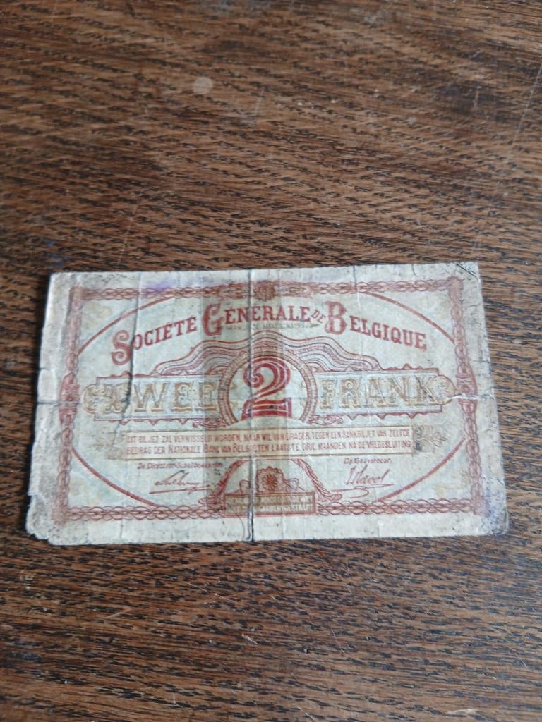 2 fr België 1915, Ophalen of Verzenden